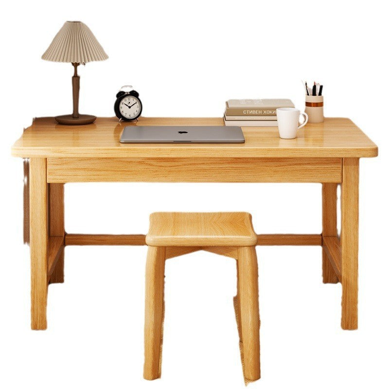 Solid wood desk thickened desktop home office desk and chair workbench rectangular bedroom computer table simple desk