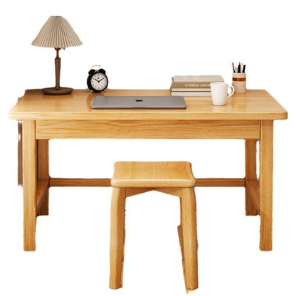 Solid wood desk thickened desktop home office desk and chair workbench rectangular bedroom computer table simple desk
