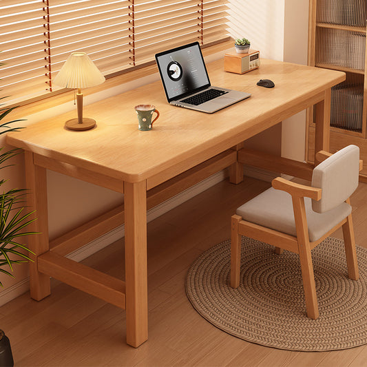 Solid wood desk thickened desktop home office desk and chair workbench rectangular bedroom computer table simple desk