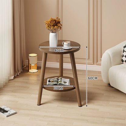 Small round table coffee table simple living room household sofa side few bedroom bedside table creative mini simple balcony table