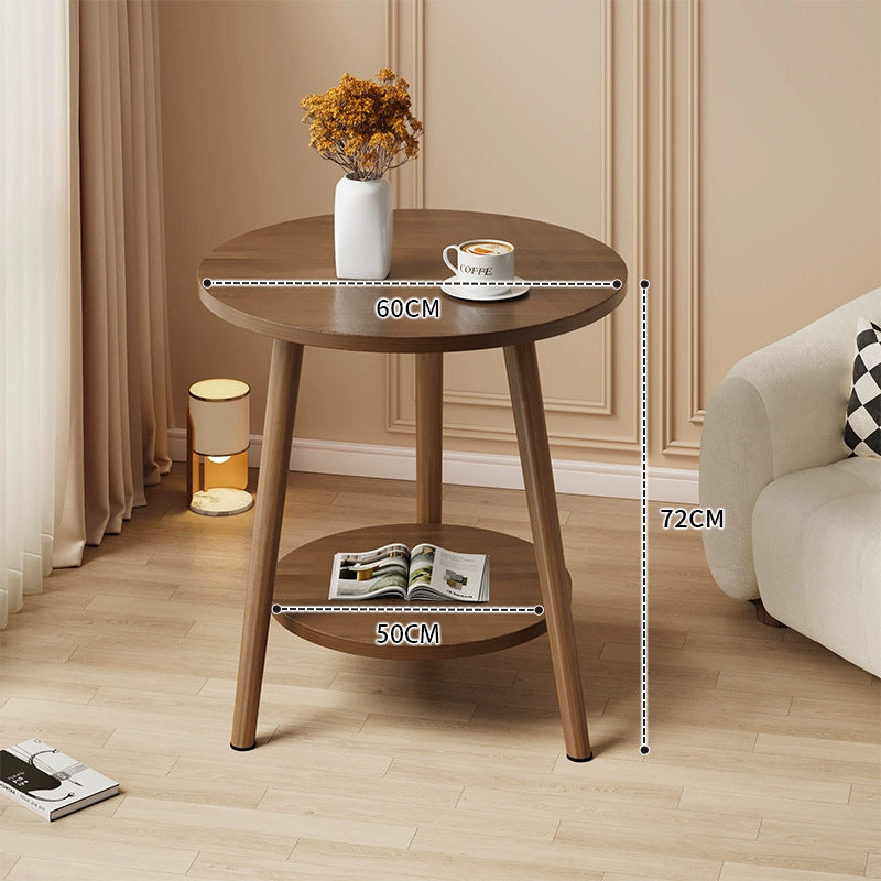 Small round table coffee table simple living room household sofa side few bedroom bedside table creative mini simple balcony table