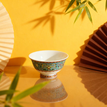 Enamel color bowl Bone china rice bowl Noodle bowl Small bowl Tall bowl Ceramic soup bowl Guochaofeng gift bowl Chinese style