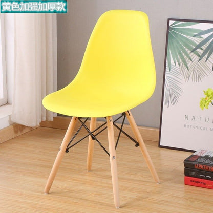 Internet Celebrity Back Chair Nordic Leisure Solid Wood Home Dining Chair Personality Negotiation Desk Chair