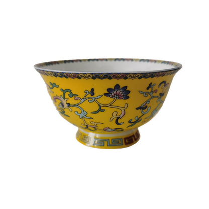 Enamel color bowl Bone china rice bowl Noodle bowl Small bowl Tall bowl Ceramic soup bowl Guochaofeng gift bowl Chinese style